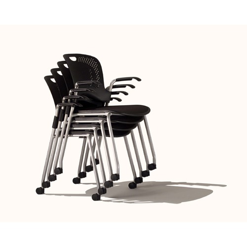 Herman Miller Caper Stacking Chair With Arms