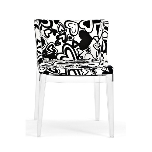 Kartell Mademoiselle Guest Arm Chair with Transparent Leg