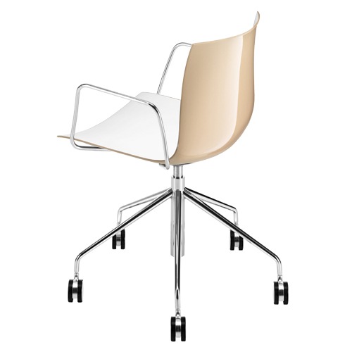 Arper Catifa 46 Task Arm Chair with Two-Tone Seat