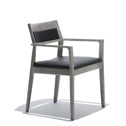 Knoll Marc Krusin Side Chair with Arms and Upholstered Back