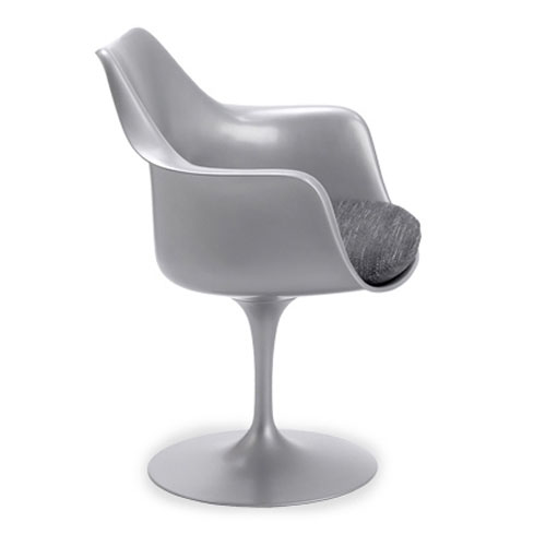 Eero Saarinen Tulip Arm Chair-Platinum