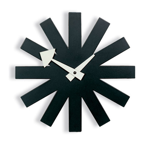 George Nelson Asterisk Clock Black